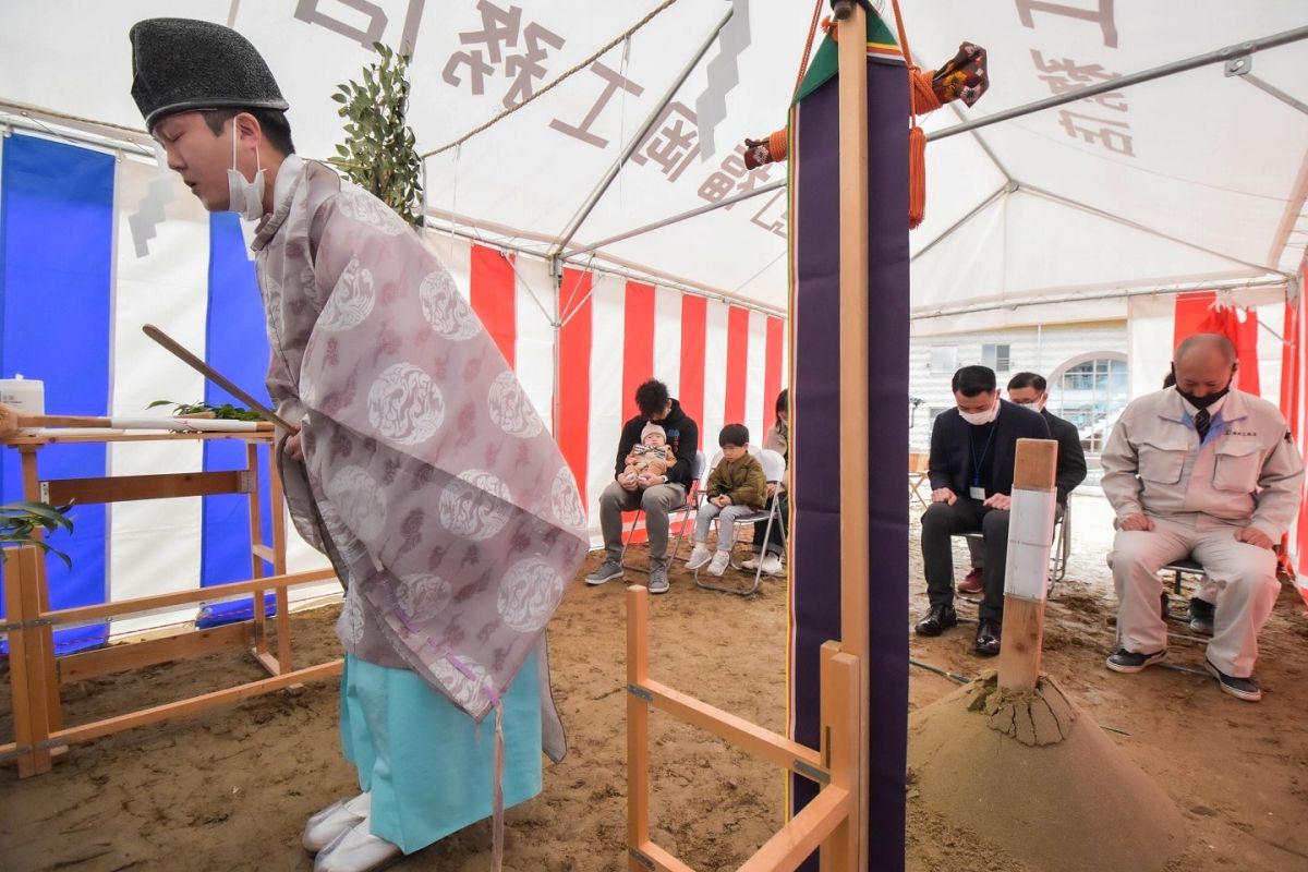 「福岡市城南区11」注文住宅現場リポート①【地鎮祭】