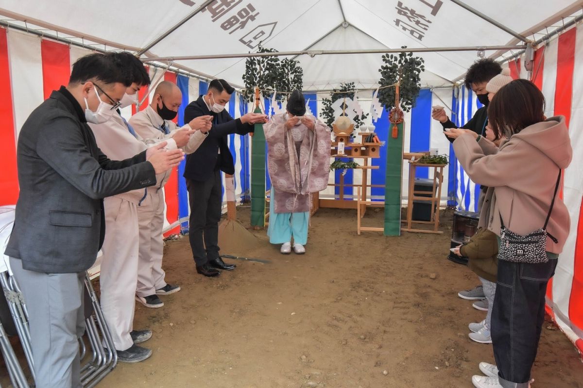「福岡市城南区11」注文住宅現場リポート①【地鎮祭】