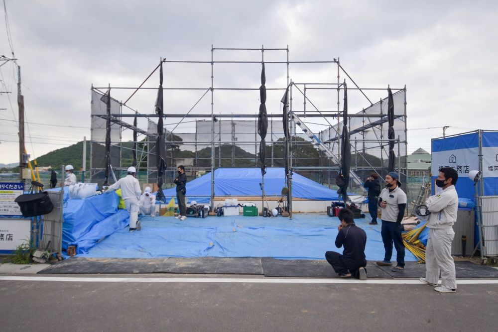 福岡県糟屋郡粕屋町03　注文住宅建築現場リポート⑥　～上棟式～