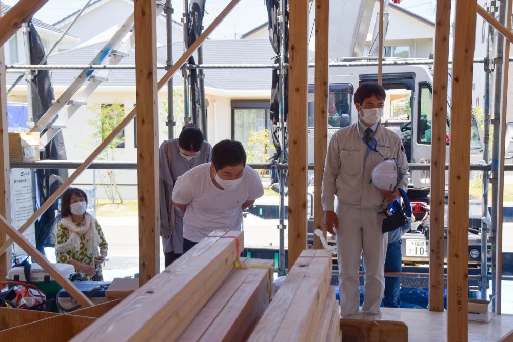 福岡県糟屋郡粕屋町03　注文住宅建築現場リポート⑥　～上棟式～