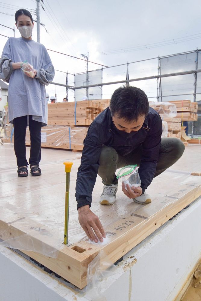 福岡県糟屋郡粕屋町03　注文住宅建築現場リポート⑥　～上棟式～