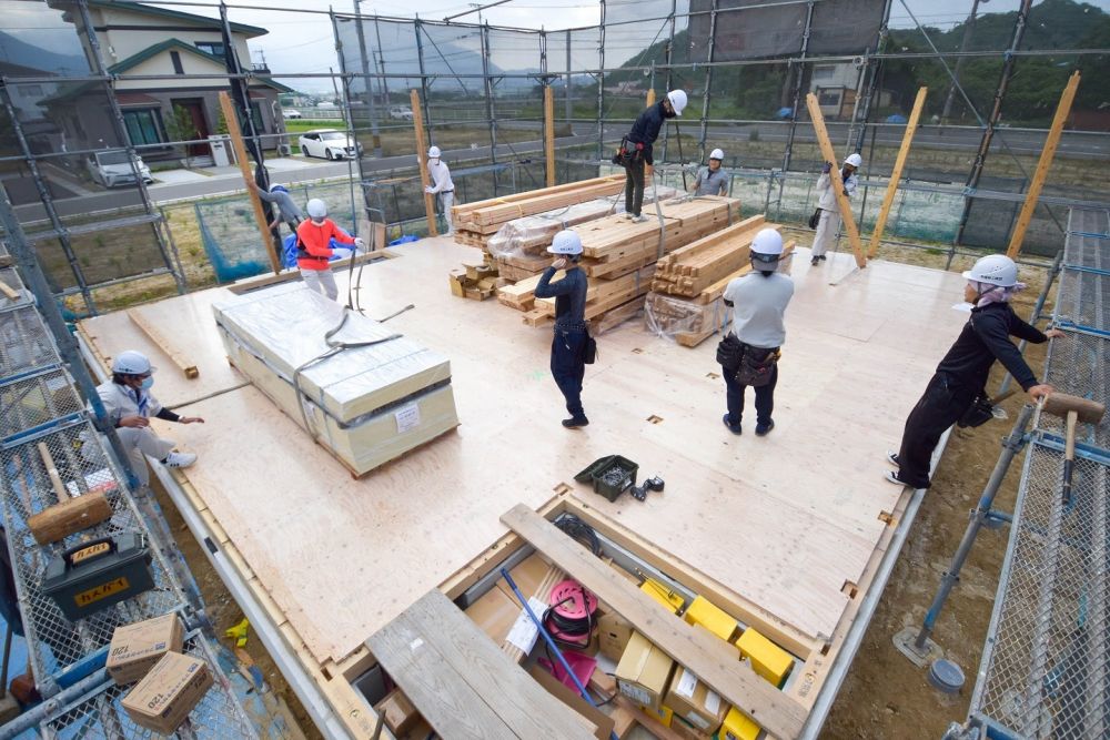 福岡県糟屋郡粕屋町03　注文住宅建築現場リポート⑥　～上棟式～