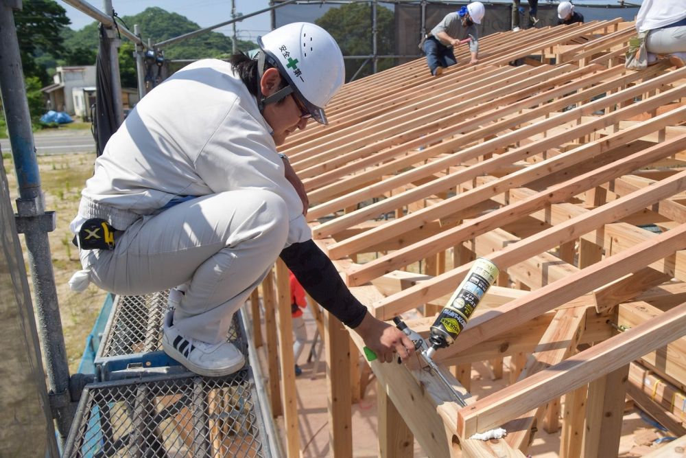 福岡県糟屋郡粕屋町03　注文住宅建築現場リポート⑥　～上棟式～