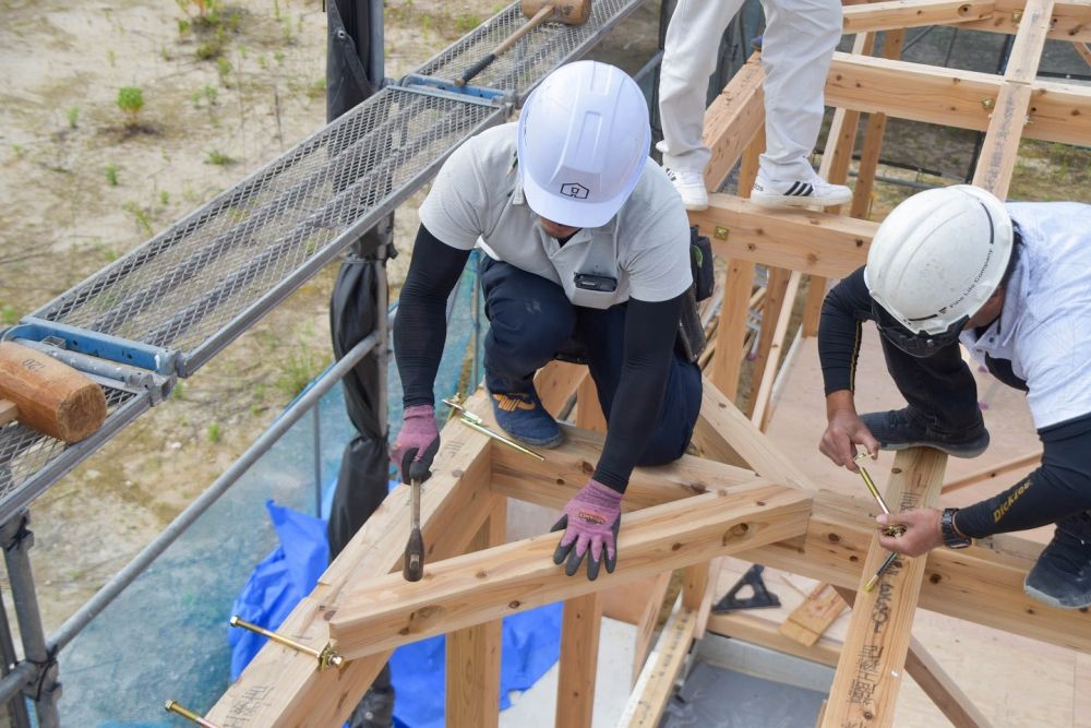 福岡県糟屋郡粕屋町03　注文住宅建築現場リポート⑥　～上棟式～