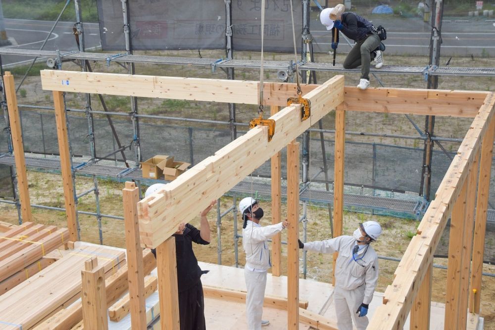 福岡県糟屋郡粕屋町03　注文住宅建築現場リポート⑥　～上棟式～