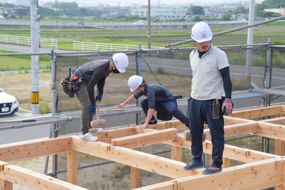 福岡県糟屋郡粕屋町03　注文住宅建築現場リポート⑥　～上棟式～