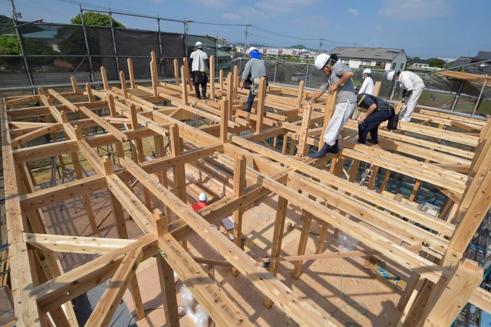 福岡県糟屋郡粕屋町03　注文住宅建築現場リポート⑥　～上棟式～