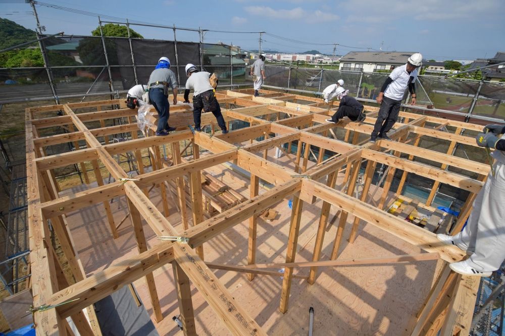 福岡県糟屋郡粕屋町03　注文住宅建築現場リポート⑥　～上棟式～