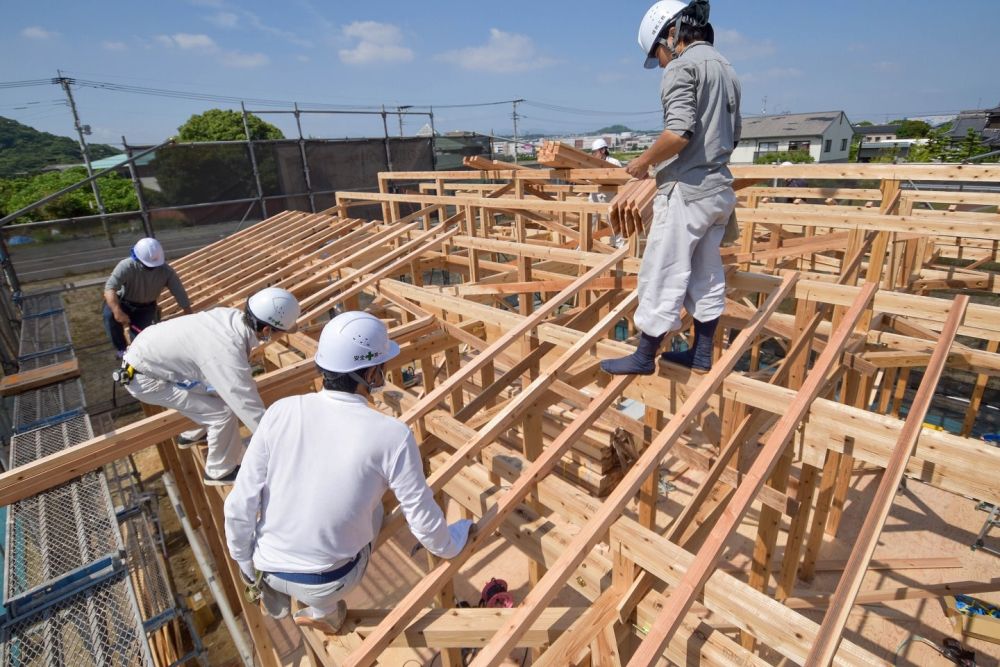 福岡県糟屋郡粕屋町03　注文住宅建築現場リポート⑥　～上棟式～