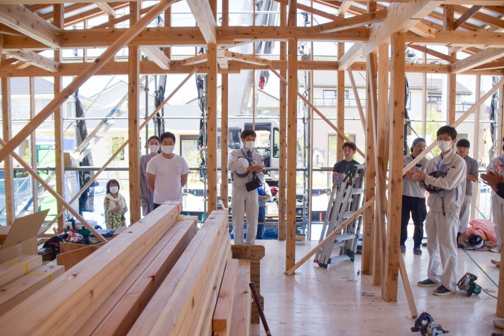 福岡県糟屋郡粕屋町03　注文住宅建築現場リポート⑥　～上棟式～