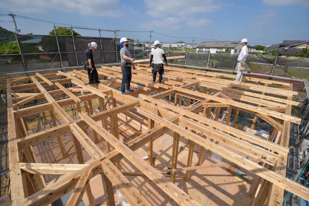 福岡県糟屋郡粕屋町03　注文住宅建築現場リポート⑥　～上棟式～