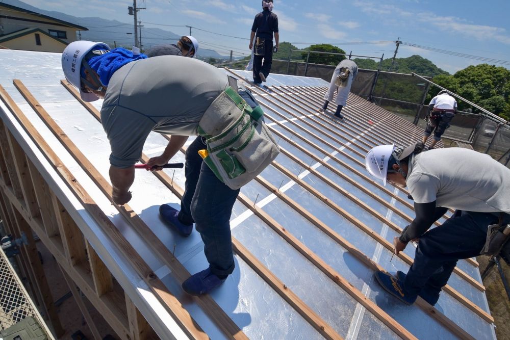 福岡県糟屋郡粕屋町03　注文住宅建築現場リポート⑥　～上棟式～