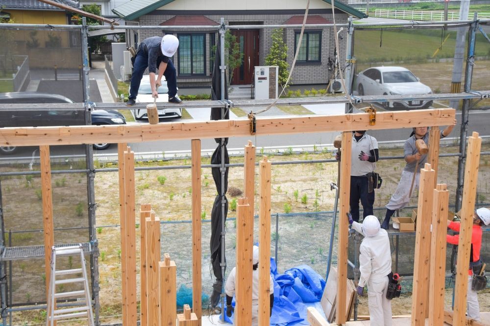 福岡県糟屋郡粕屋町03　注文住宅建築現場リポート⑥　～上棟式～