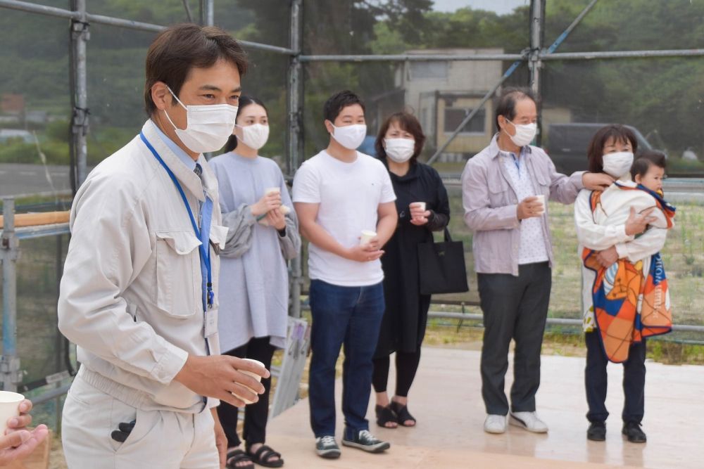 福岡県糟屋郡粕屋町03　注文住宅建築現場リポート⑥　～上棟式～