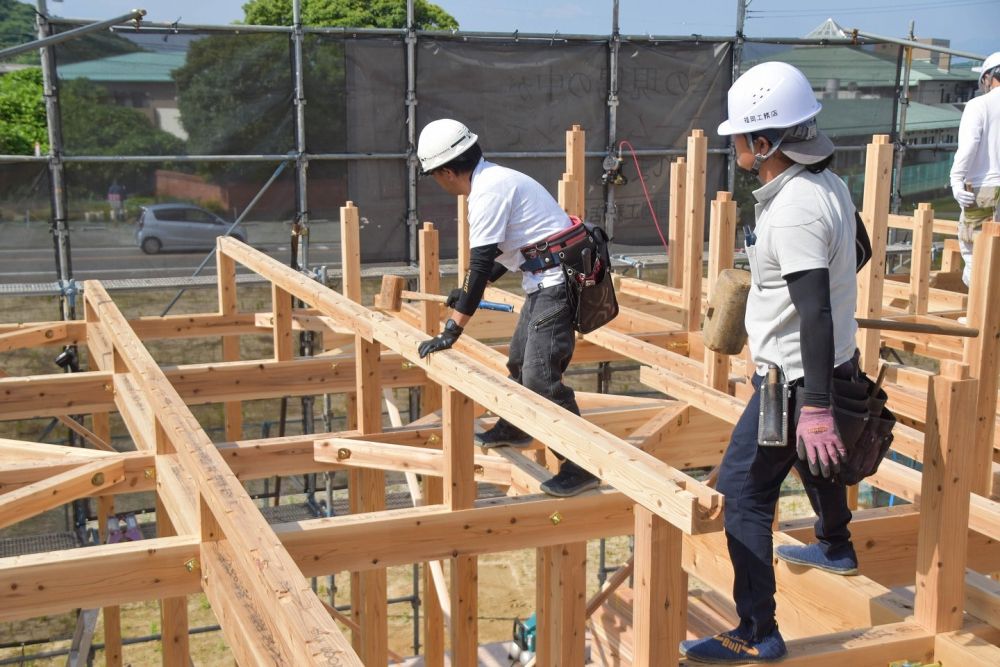 福岡県糟屋郡粕屋町03　注文住宅建築現場リポート⑥　～上棟式～