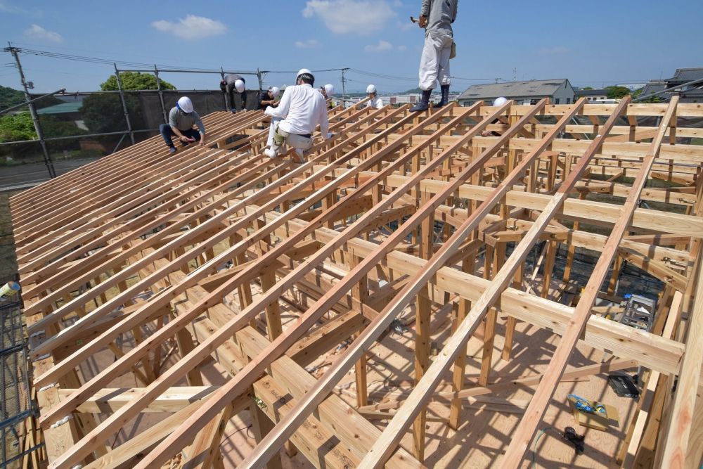 福岡県糟屋郡粕屋町03　注文住宅建築現場リポート⑥　～上棟式～