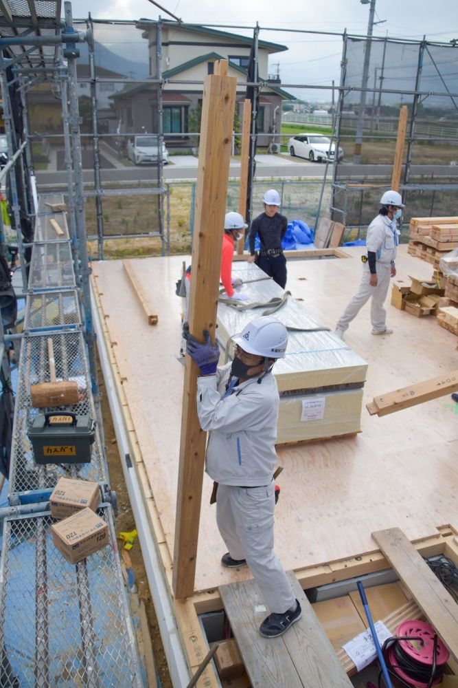 福岡県糟屋郡粕屋町03　注文住宅建築現場リポート⑥　～上棟式～