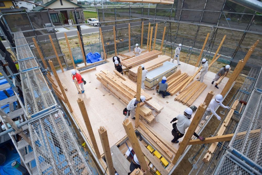 福岡県糟屋郡粕屋町03　注文住宅建築現場リポート⑥　～上棟式～