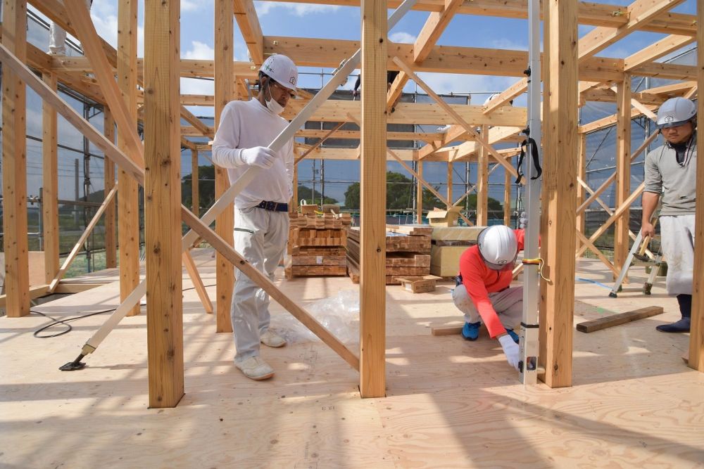 福岡県糟屋郡粕屋町03　注文住宅建築現場リポート⑥　～上棟式～