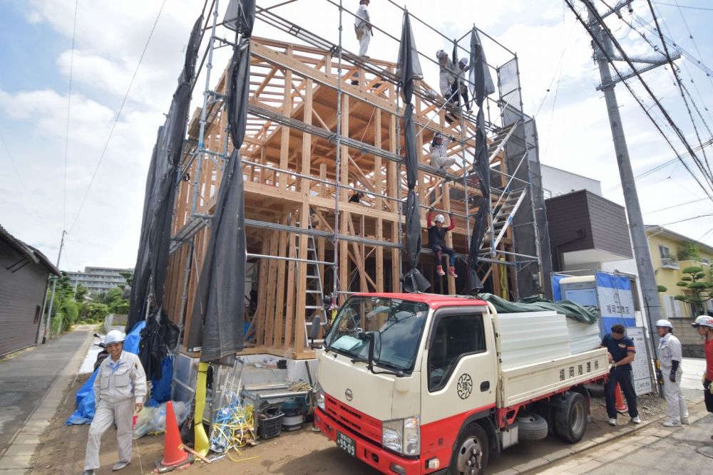 「福岡市南区20」注文住宅現場リポート③【上棟式】