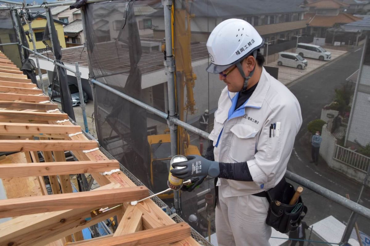 福岡県那珂川市09　注文住宅建築現場リポート①　～上棟式・前編～