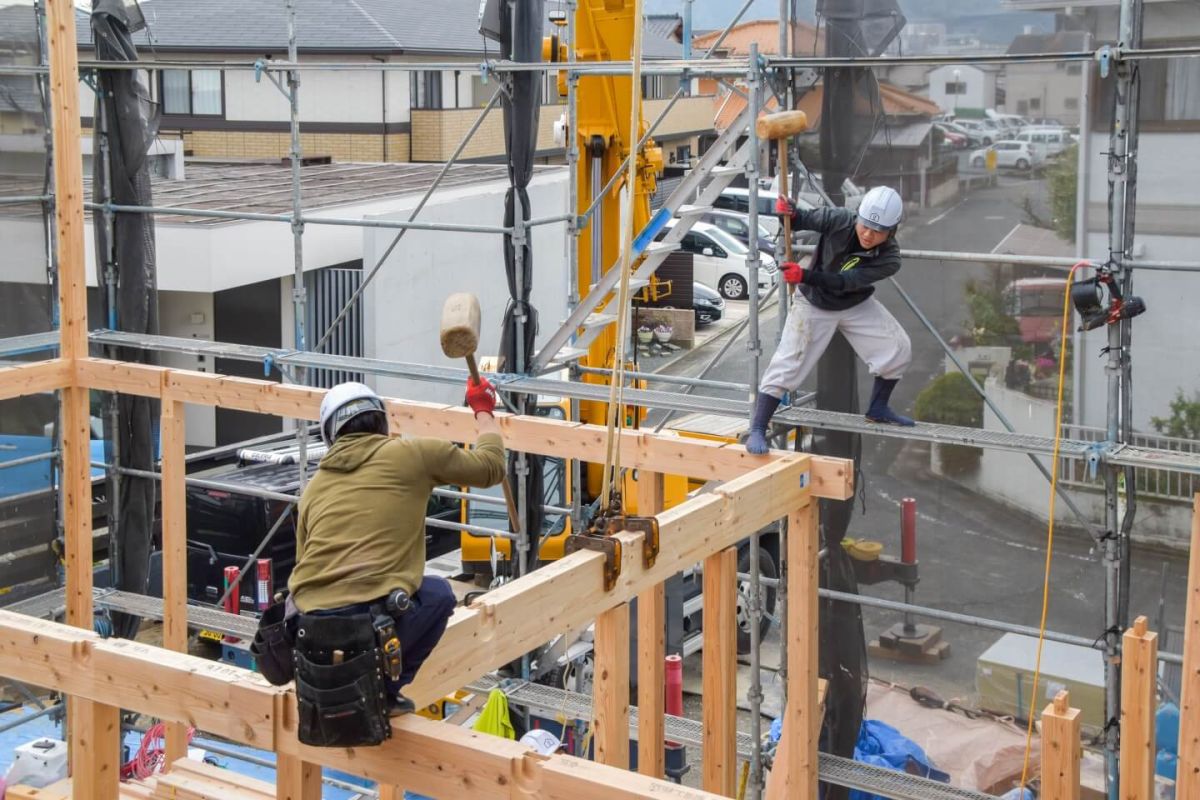 福岡県那珂川市09　注文住宅建築現場リポート①　～上棟式・前編～