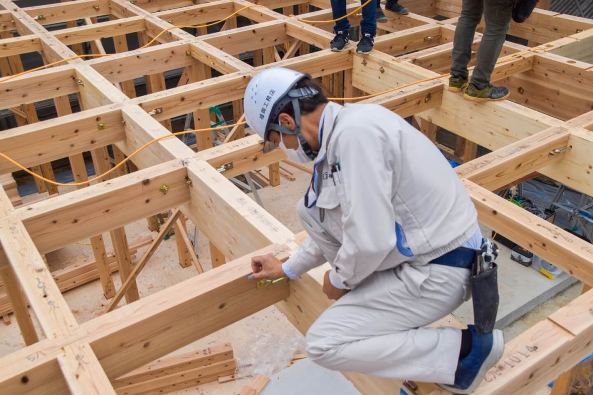 福岡県那珂川市09　注文住宅建築現場リポート①　～上棟式・前編～