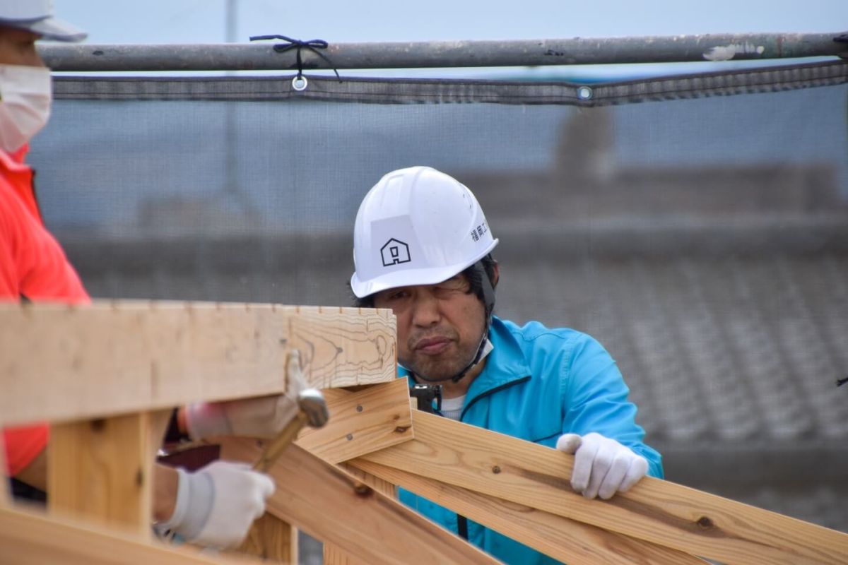 福岡県那珂川市09　注文住宅建築現場リポート①　～上棟式・前編～