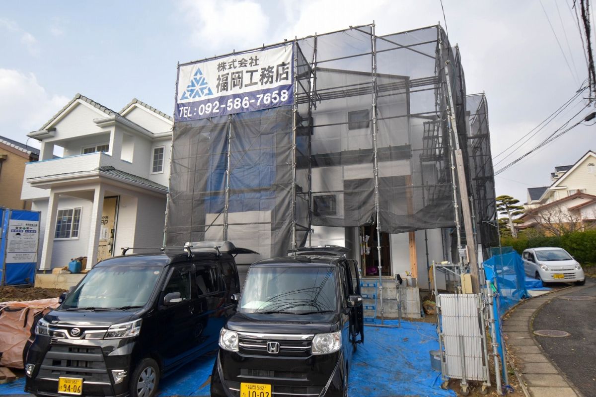 福岡県福岡市城南区10　注文住宅建築現場リポート③　～木工事・下地作り～