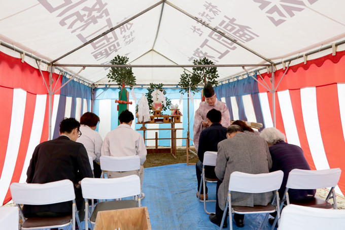 「福津市花見が丘01」注文住宅現場リポート①【地鎮祭】