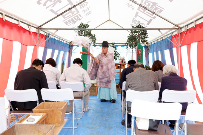 「福津市花見が丘01」注文住宅現場リポート①【地鎮祭】