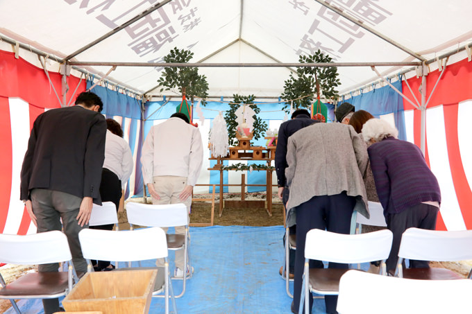 「福津市花見が丘01」注文住宅現場リポート①【地鎮祭】