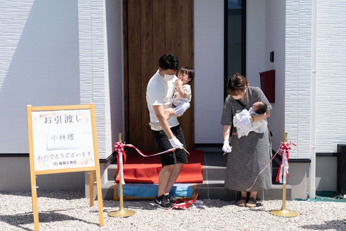 福岡県三井郡大刀洗町03　注文住宅建築現場リポート⑦　～お引き渡し式～