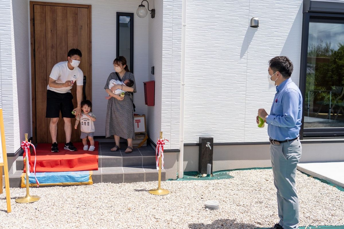 福岡県三井郡大刀洗町03　注文住宅建築現場リポート⑦　～お引き渡し式～