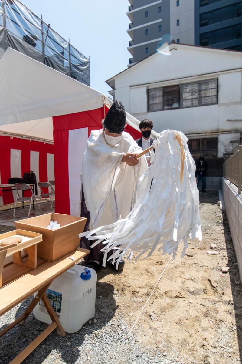 「福岡市中央区04」注文住宅現場リポート①【地鎮祭】
