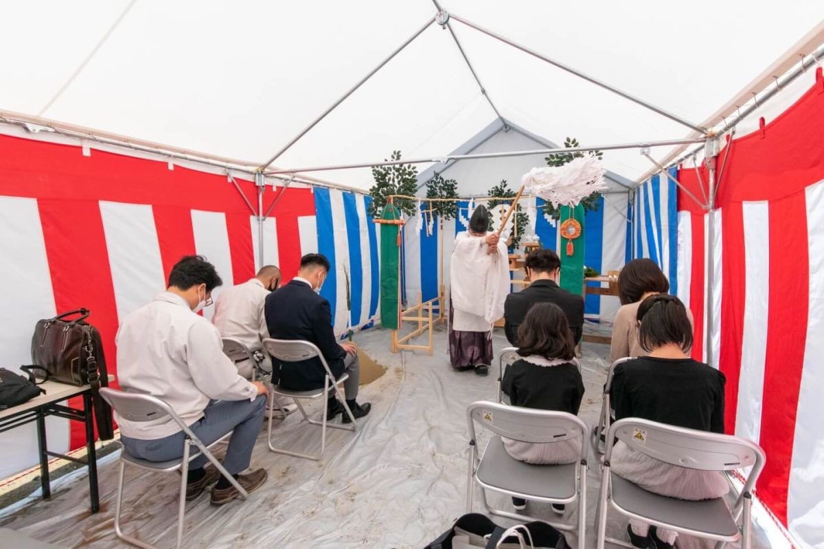 「福岡市中央区04」注文住宅現場リポート①【地鎮祭】