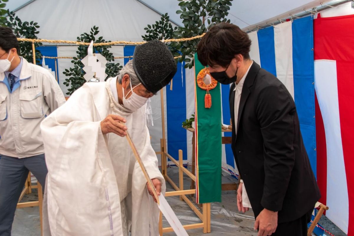 「福岡市中央区04」注文住宅現場リポート①【地鎮祭】