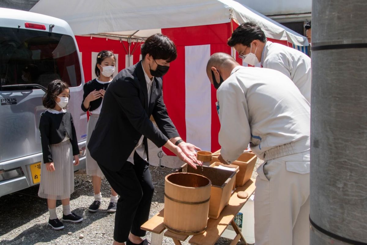 「福岡市中央区04」注文住宅現場リポート①【地鎮祭】