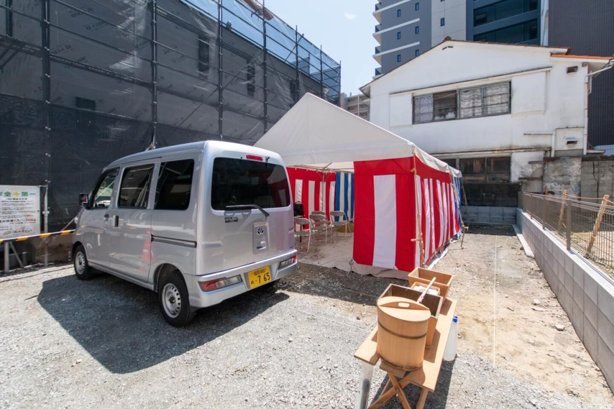 「福岡市中央区04」注文住宅現場リポート①【地鎮祭】