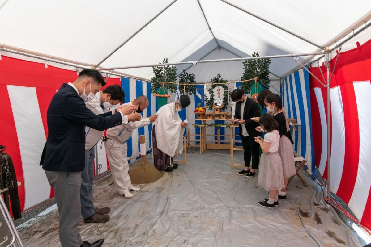 「福岡市中央区04」注文住宅現場リポート①【地鎮祭】