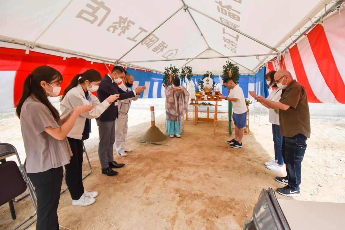 「福岡市城南区08」注文住宅現場リポート①【地鎮祭】
