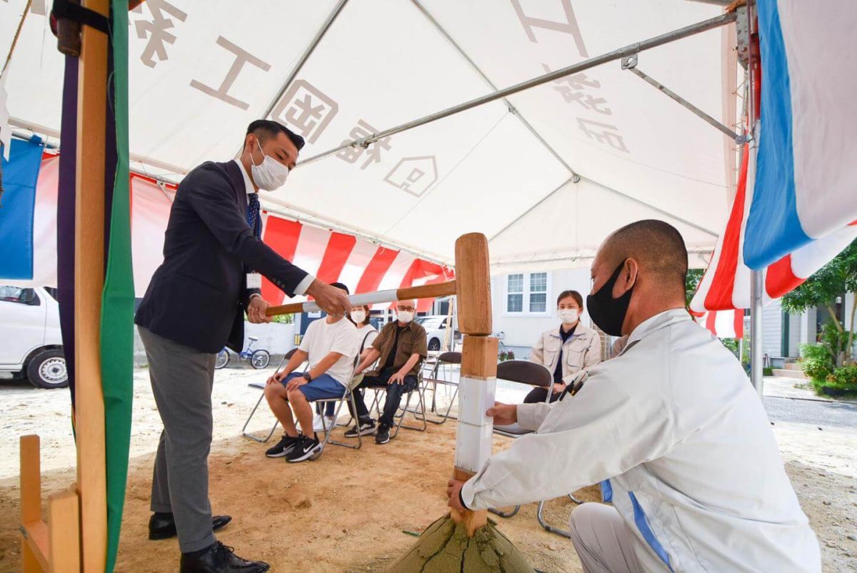 「福岡市城南区08」注文住宅現場リポート①【地鎮祭】
