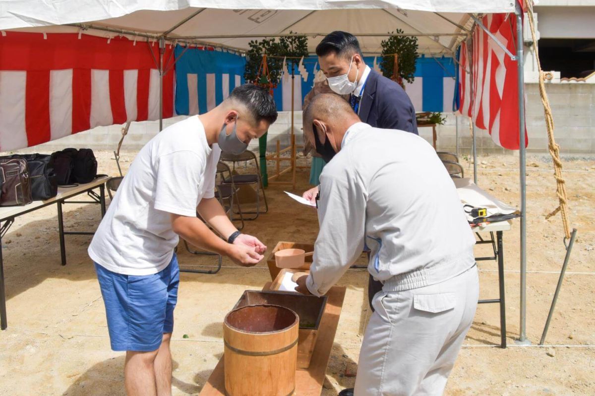 「福岡市城南区08」注文住宅現場リポート①【地鎮祭】