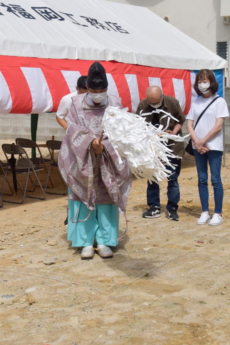 福岡県福岡市城南区08　注文住宅建築現場リポート①　～地鎮祭～