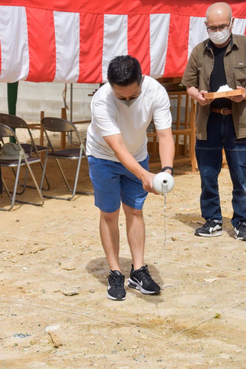 「福岡市城南区08」注文住宅現場リポート①【地鎮祭】
