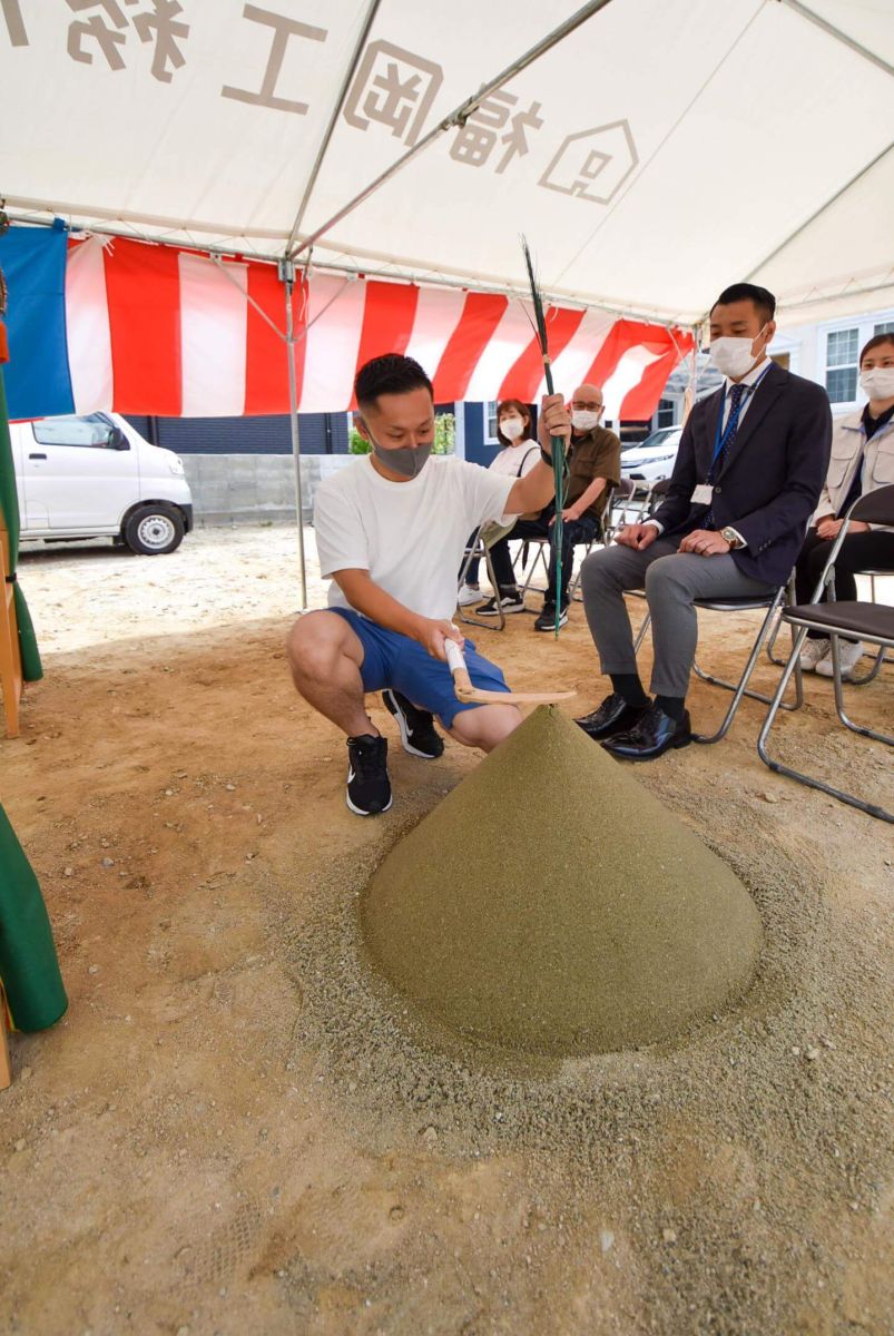 福岡県福岡市城南区08　注文住宅建築現場リポート①　～地鎮祭～