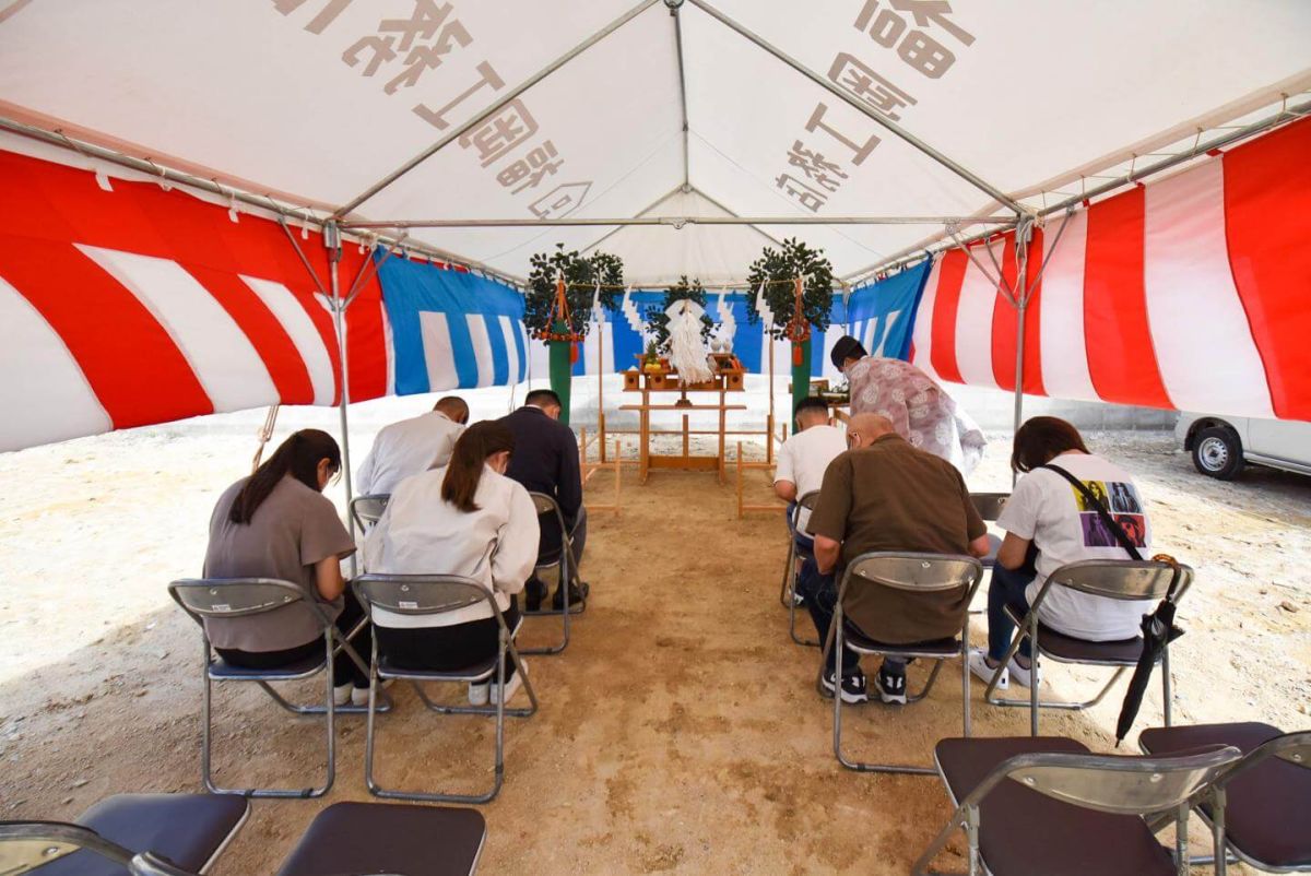 「福岡市城南区08」注文住宅現場リポート①【地鎮祭】