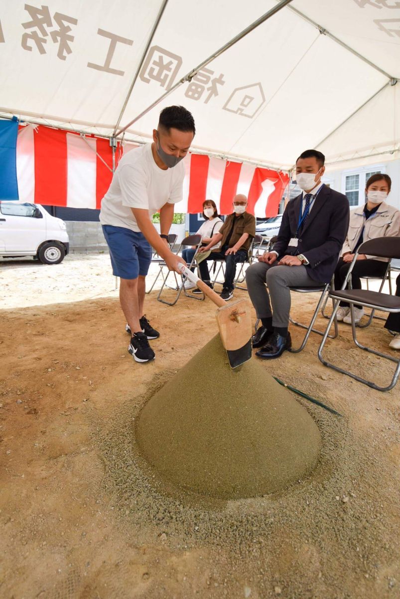 「福岡市城南区08」注文住宅現場リポート①【地鎮祭】