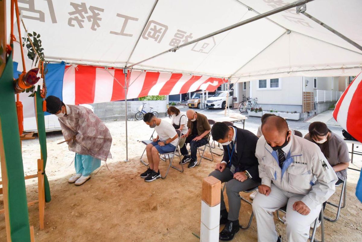 福岡県福岡市城南区08　注文住宅建築現場リポート①　～地鎮祭～