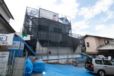 北九州市八幡西区塔野01」注文住宅現場リポート⑤【木工事】【サイディング】